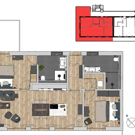 Апартаменты Penthouse Mit Meerblick Нордштранд